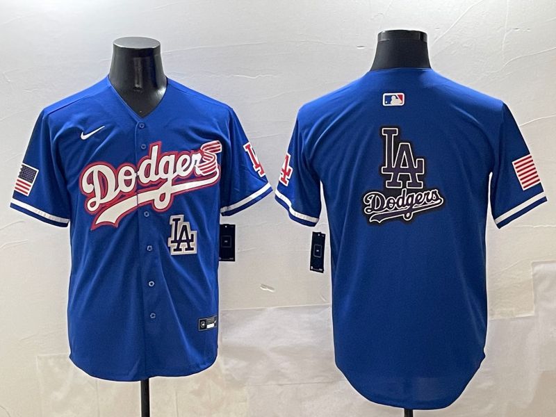 Men Los Angeles Dodgers Blank Blue Second generation Joint Name Nike 2025 MLB Jersey style 28->los angeles dodgers->MLB Jersey